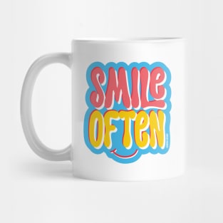 Smile Often Typography Design © GraphicLoveShop Mug